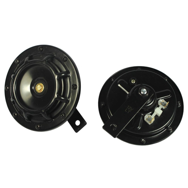JDMSPEED New Two Black Super Loud Electric Blast Tone Horn