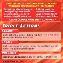 Stridex Maximum Strength Pads - 3 Pack of 55 Pads