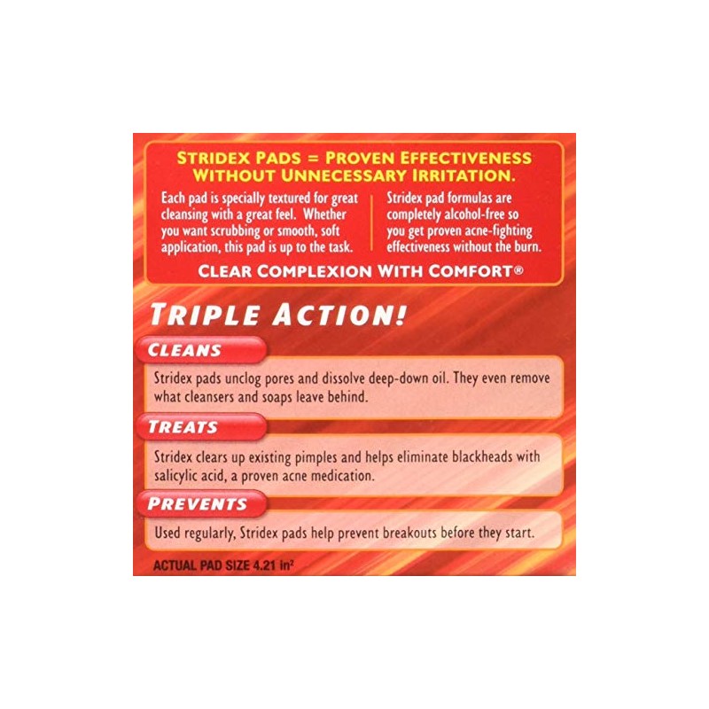 Stridex Maximum Strength Pads - 3 Pack of 55 Pads