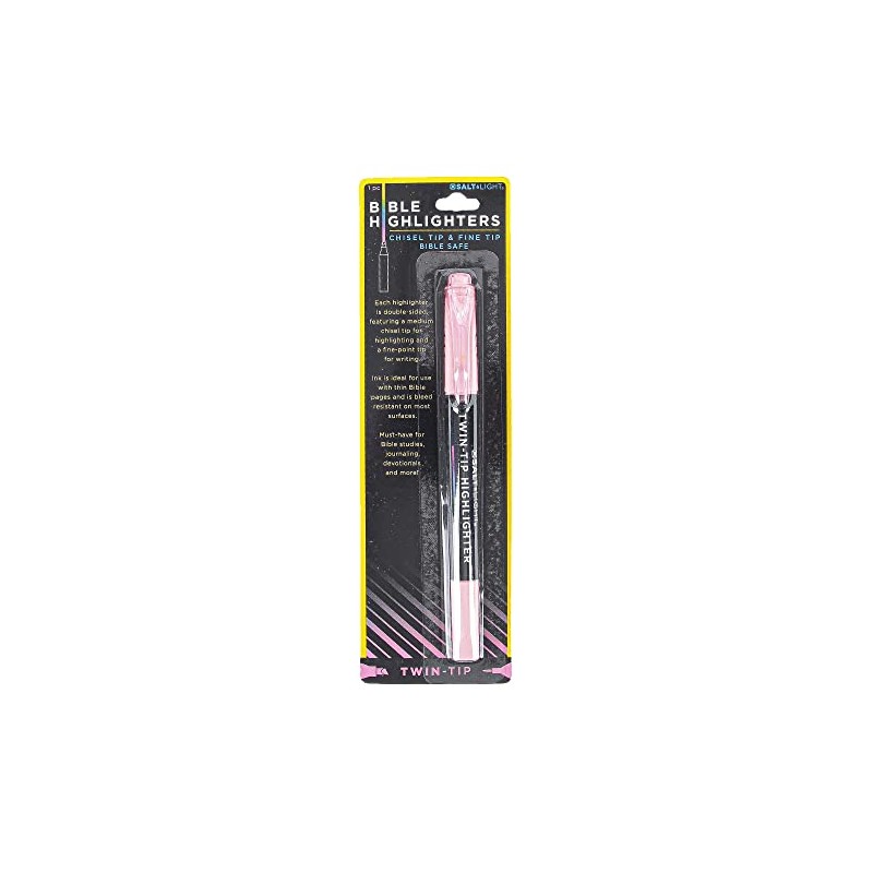 SALT & LIGHT, Twin Tip Bible Highlighter, Pink