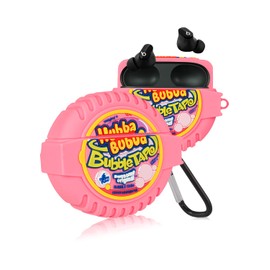 Jowhep Case for Beats Studio Buds Funny Unique 3D Design Cute Silicone Cover Fashion Kawaii Cool Fun Cartoon Wireless Powerbeats Cases for Beats Earbuds Headphones for Girls Boys Teen Bubble Gum