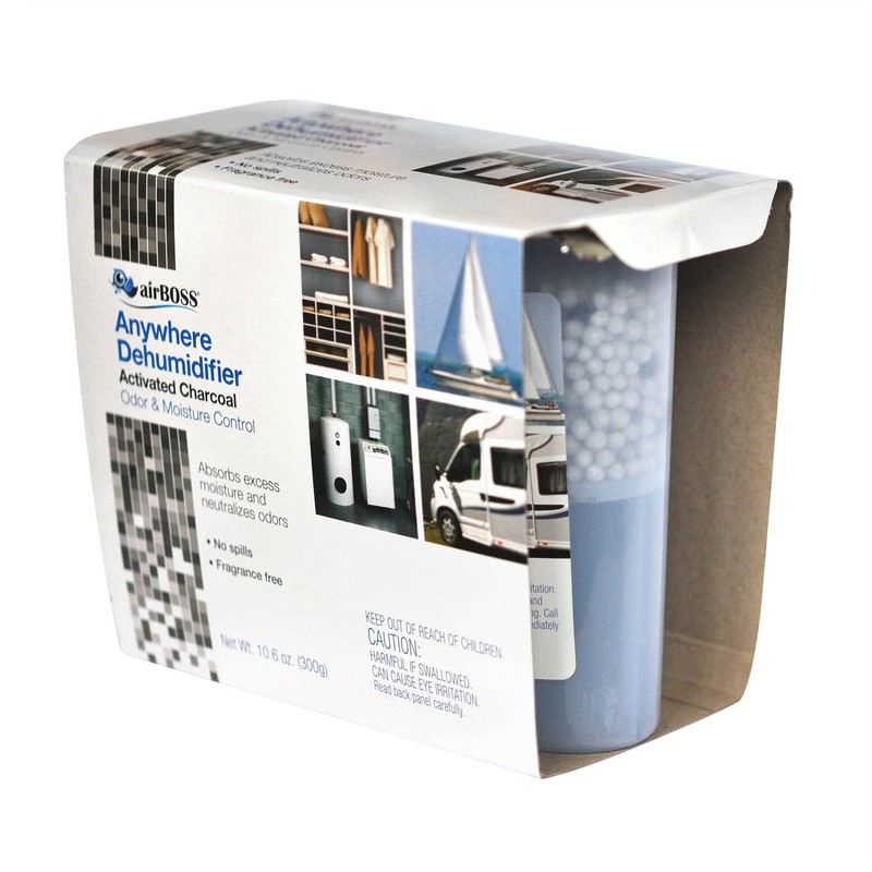 airBoss Anywhere Dehumidifier with Activated Charcoal for Moisture Control and