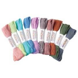 Nippon Chuko Olympus OLY-NA10SET Sashiko Awai-iro Sashiko Awai-iro 10 Piece Set, 1 Skein, Approx. 156.4 ft (40 m)