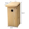 Chickadee Bird House – Handcrafted Nest Box with Wood Chips