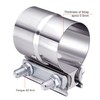 EVIL ENERGY Exhaust Clamp, Lap Joint Band Clamp Stainless Steel