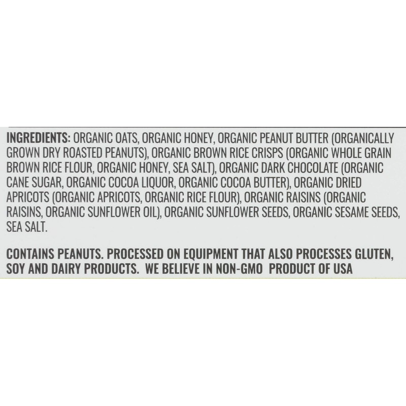 Kates Real Food, Grizzly Bar Peanut Butter Dark Chocolate Organic,