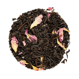 Heavenly Tea Leaves Organic Rose Black, Bulk Loose Leaf Black Tea, 1 Lb. (Approx. 200 Cups) - Strong, Full Bodied, Floral, Great For Hot Or Iced Tea, Antioxidant, Black Tea With Rose Petals