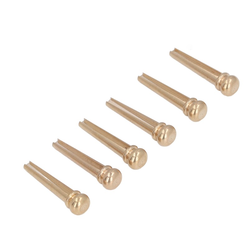 6PCS Guitar Bridge Pin Copper Acoustic Guitar Bridge Pins Peg