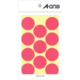 e-wan Color Label Peach Round 30 mm 14 Sheets 07238