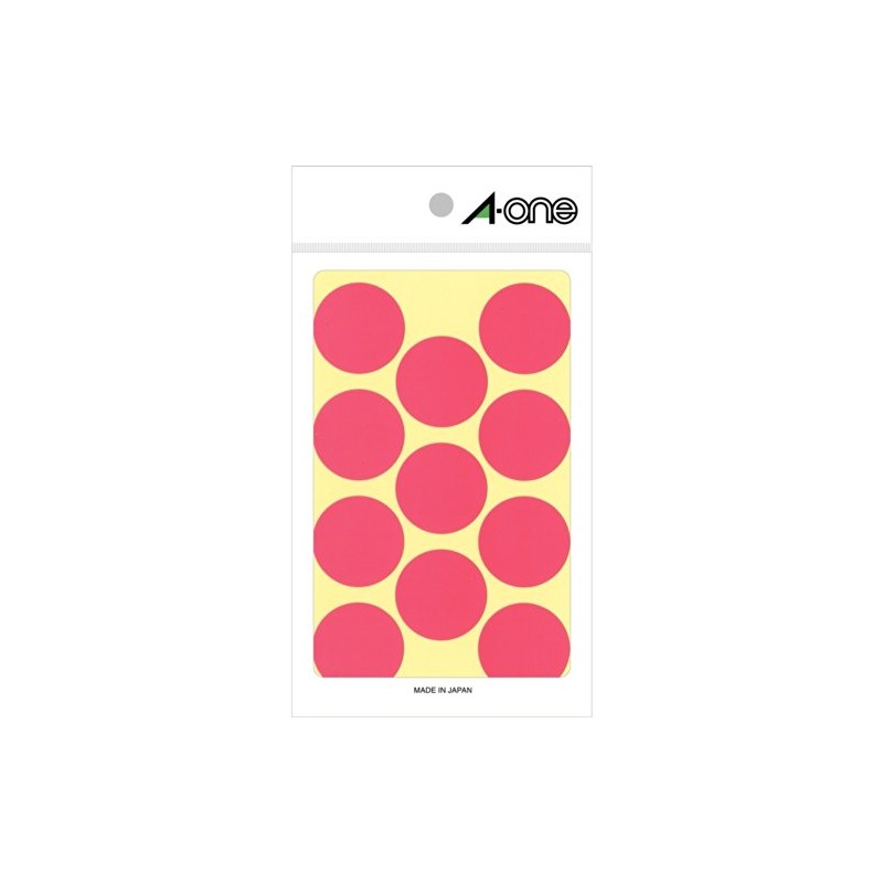e-wan Color Label Peach Round 30 mm 14 Sheets 07238