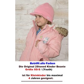 2Stoned Deluxe Hat with Visor Beanie Cap in 10 Colours and 2 Sizes for Women, Men and Children, rose