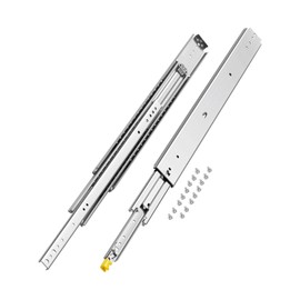 VEVOR Heavy Duty Drawer Slides, 1 Pair 30inch Locking Drawer Slides, 500lbs Load Capacity, Side Mount Ball Bearing Drawer Glides, Full Extension Industrial Locking Rail