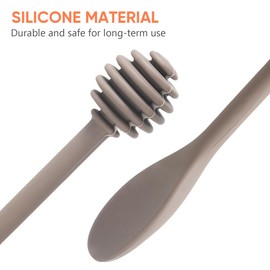 UPKOCH Silicone Honey Mixing Spoon Set, 2pcs Long Handle Dipper Sticks for Jar, Molasses, Syrup, and Stretchy Foods, 9.84 Inch, Assorted Colors, Ideal for Home Use and Packing