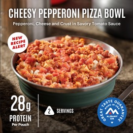 Mountain House Cheesy Pepperoni Pizza Bowl | Freeze Dried Backpacking & Camping Food | 2 Servings