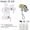 Akahttbn Ceiling Fan Switch Zing Ear ZE-109 Two-Wire Light Switch