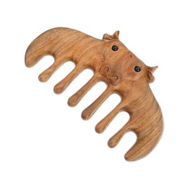 Healeved 1Pc Massage Comb Wide Tooth Hair Comb for Scalp Massage Durable Sandalwood Tool to Fatigue Circulation for Friends and Family