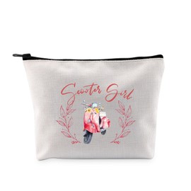 PYOUL Scooter Rider Gift Scooter G-IRL Makeup Bag Scooter Design Cosmetic Bag Scoot Life Gift Scooter Motorbike Lover Gift (Scooter G-IRL Bag)