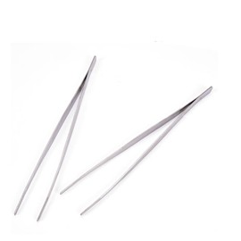 Stainless Steel Tweezer, 8"/20cm Extra Long Straight Pointed Tweezer for Aqua Scaping, Garden Work and Medical Dressings, 2 Pack
