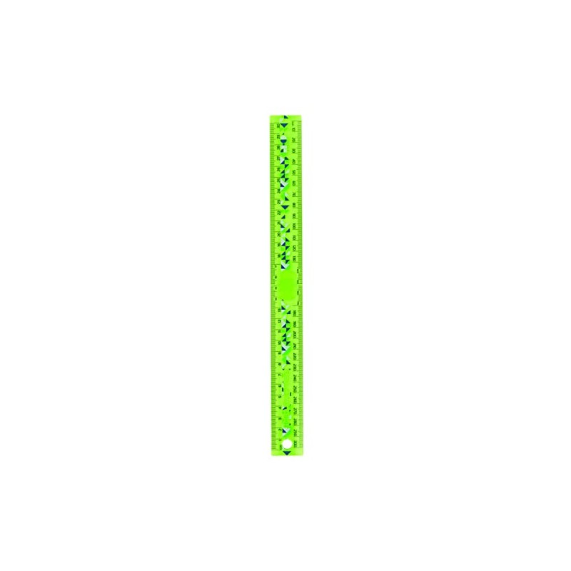 Helix Oxford Geo Folding 30cm Ruler - Green
