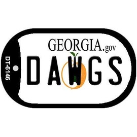 Smart Blonde Dawgs Georgia Novelty Metal Dog Tag Necklace DT-6146