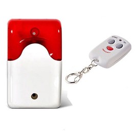 AM Wireless Emergency Strobe Siren & Panic Button System Alarm Device