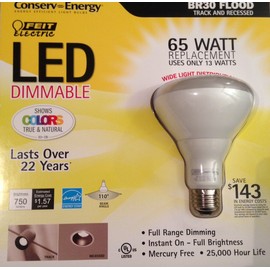 65 Watt Replacement LED Dimmable Br30 Flood