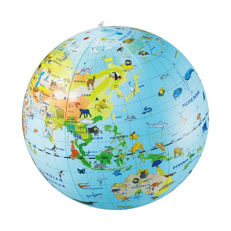 Bornelund Carry CY049B Planet Ball, Continent of Animals, 19.7 inches