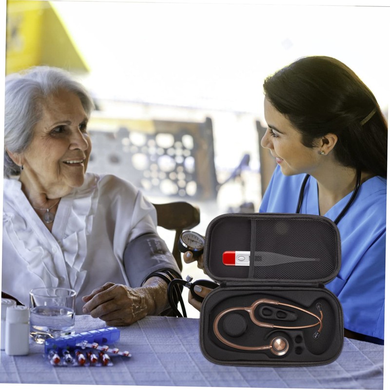 CIYODO 1Pc Stethoscope Travel Pouch Storage Bag with Mesh Pockets