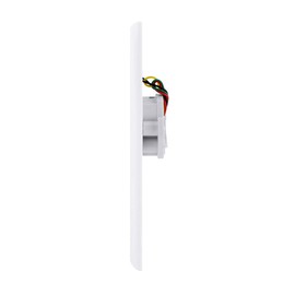 Single Gang Flush Mount Phone Plate, White