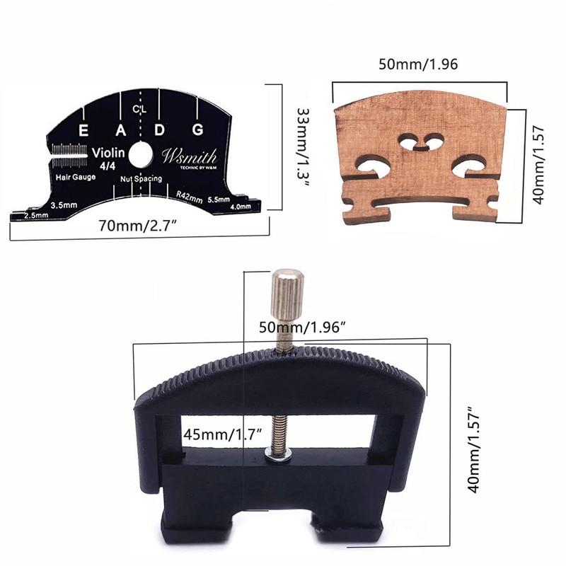 Jiayouy 12 Pieces Violin Repairing Maintenance Tool Kit with Maple