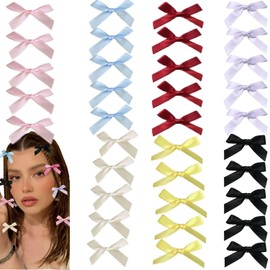 Ribbon Hair Accessory (7 Colors, Set of 35) Hair Clip, Mini Hair Ornament, Ribbon, Lace, Hair Accessories, Hair Fasteners, Stylish, Cute, Weddings, Birthdays, Recitals, Coming-of-age Ceremonies,