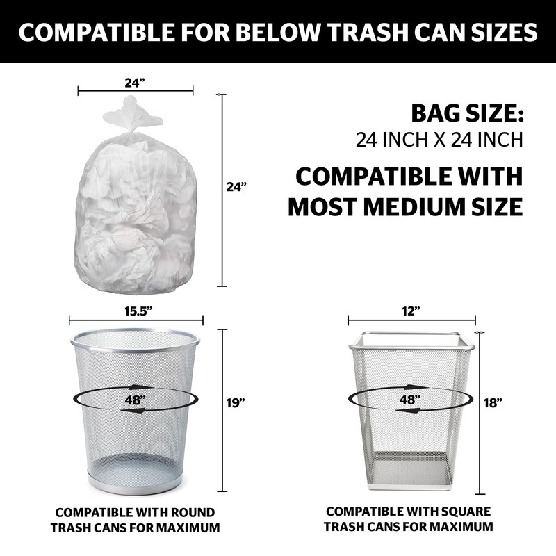 Aluf Plastics High Density Trash Bags, 10 Gallon, 1000 Count,