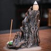 Mountain Shaped Backflow Incense Burner without Incense, Resin Waterfall Smoke