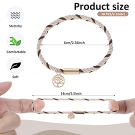 10 Pcs Hair Tie Bracelets for Women Boho Hair Ties for Thin Hair 5 Styles No Damage Ponytail Holders Elastic Hair Bands Light Coffee Colors Braided Hair Ties Bracelet Hair Ties Boho Hair Accessories