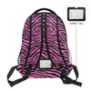 Fisyme Pink Zebra Print Laptop Backpack Bag Bookbag Casual Travel