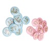 HERCHR Pack of 60 Gender Reveal Buttons Pins, Boy Girl