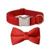 Love Dream Bowtie Dog Collar, Velvet Dog Collars with Detachable