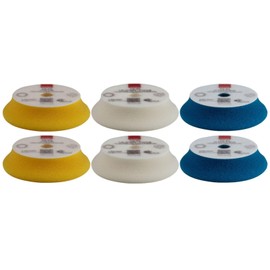 RUPES D-A Series 4" Orbital Foam Polishing Pads Bundle - Includes 2 Fine, 2 Ultra Fine and 2 Coarse Foam Pads - Tailored to Meet The Diverse Needs of Automotive Detailing
