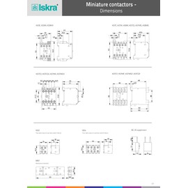 Contactor ISKRA K07M-10 Uc: 220/240V 50/60Hz 3s1Hs, 11.3A