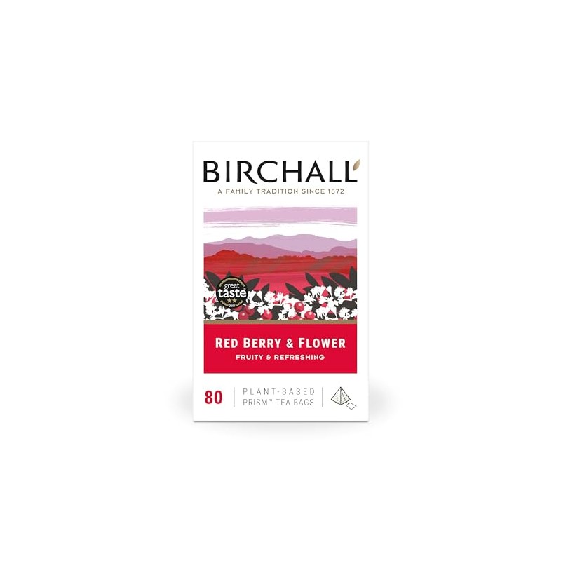 Birchall Tea Bags, Red Berry & Flower Tea Gift, Caffeine