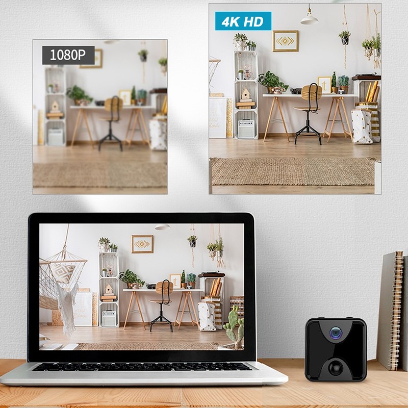 4K WiFi Camera 170° Night Vision Motion Detection Remote Monitor