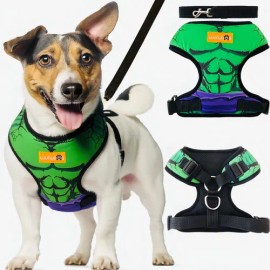 Arnés Pechera Ajustable Antitirones Para Perro Chico Mediano Hulk 5