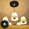 2 Pieces PU Ceiling Medallion Decorative Ceiling Fan Medallion Round