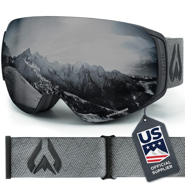 Wildhorn Roca Ski Goggles Men Women Anti-Fog/Scratch 100% UV-Magnetic Lens-Snowboard Snow Goggles Men Women Adult
