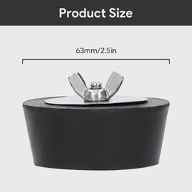 Pool Winterizing Plug, 63mm/2.5in Rubber Winter Expansion Plugs Winter Plug Expanding Pipe Plugs for Swimming Pool Spa Pipework Winter Fittings