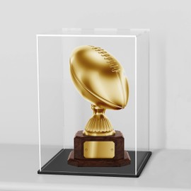 HOPEME 8x12 Inch Acrylic Trophy Case, Clear Acrylic Case for 11’’ Tall Collectibles Display, Alternative Glass Memorabilia Display Case for Action Figures Storage