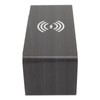 Wooden Digital Alarm Clock with Wireless Charging Black Adjustable Brightness