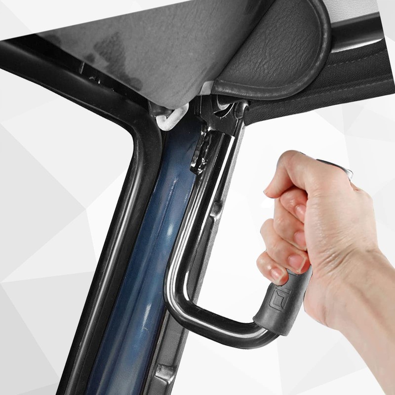 BOMLING Grab Handles, 2 pcs Front Grab Bars for Jeep