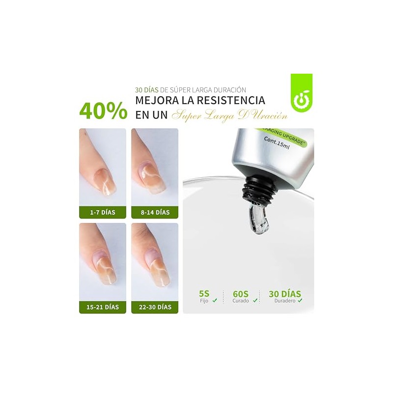 Cherimoya Pegamento para Uñas Soft Gel para Uñas Press On