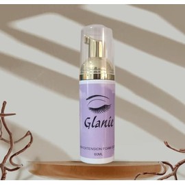 Eyelash Extension Cleanser Eyelid Foaming Cleanser Lash Foam Shampoo for Extensions, Oil, Paraben & Sulfate Free,100% Safe for Natural Lashes, Non-Irritating, Perfect for Professional Salon 60ml